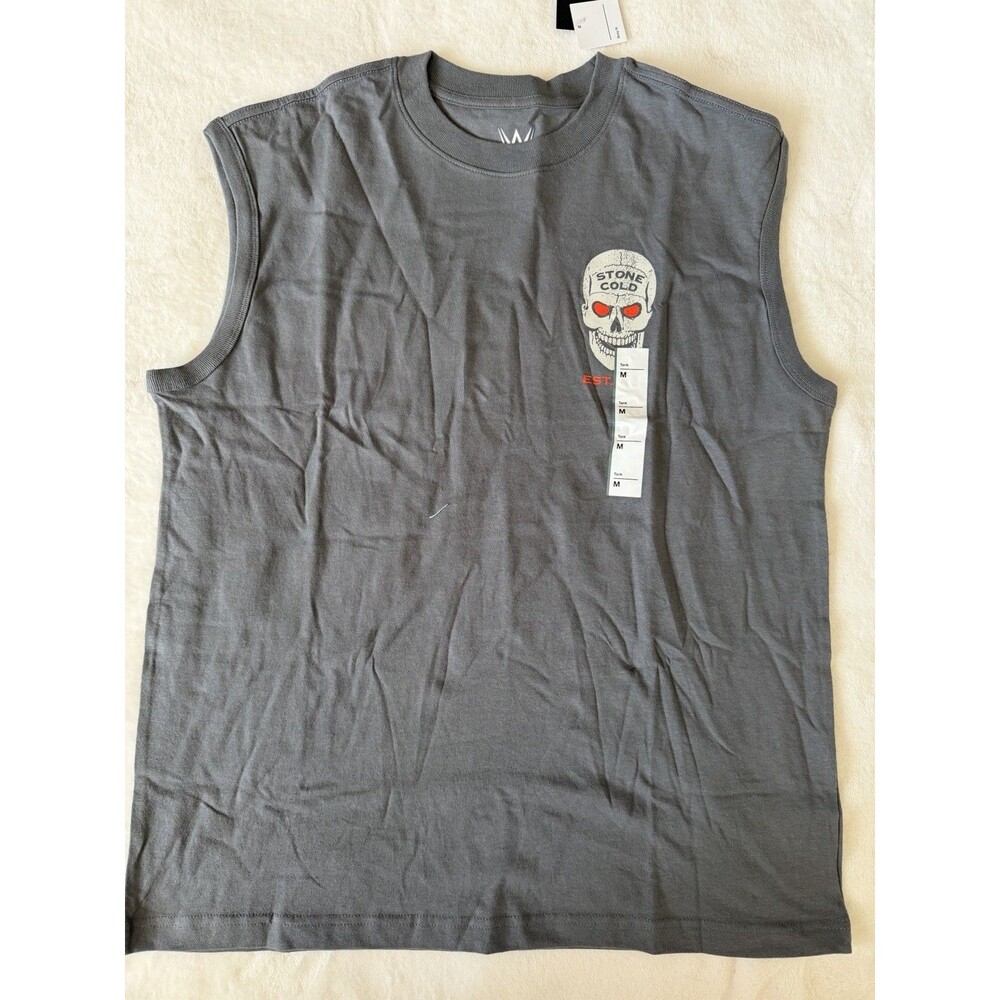 WWE Stone Cold Steve Austin 3:16 Gray Tank Top Shirt Size M Officially Licensed